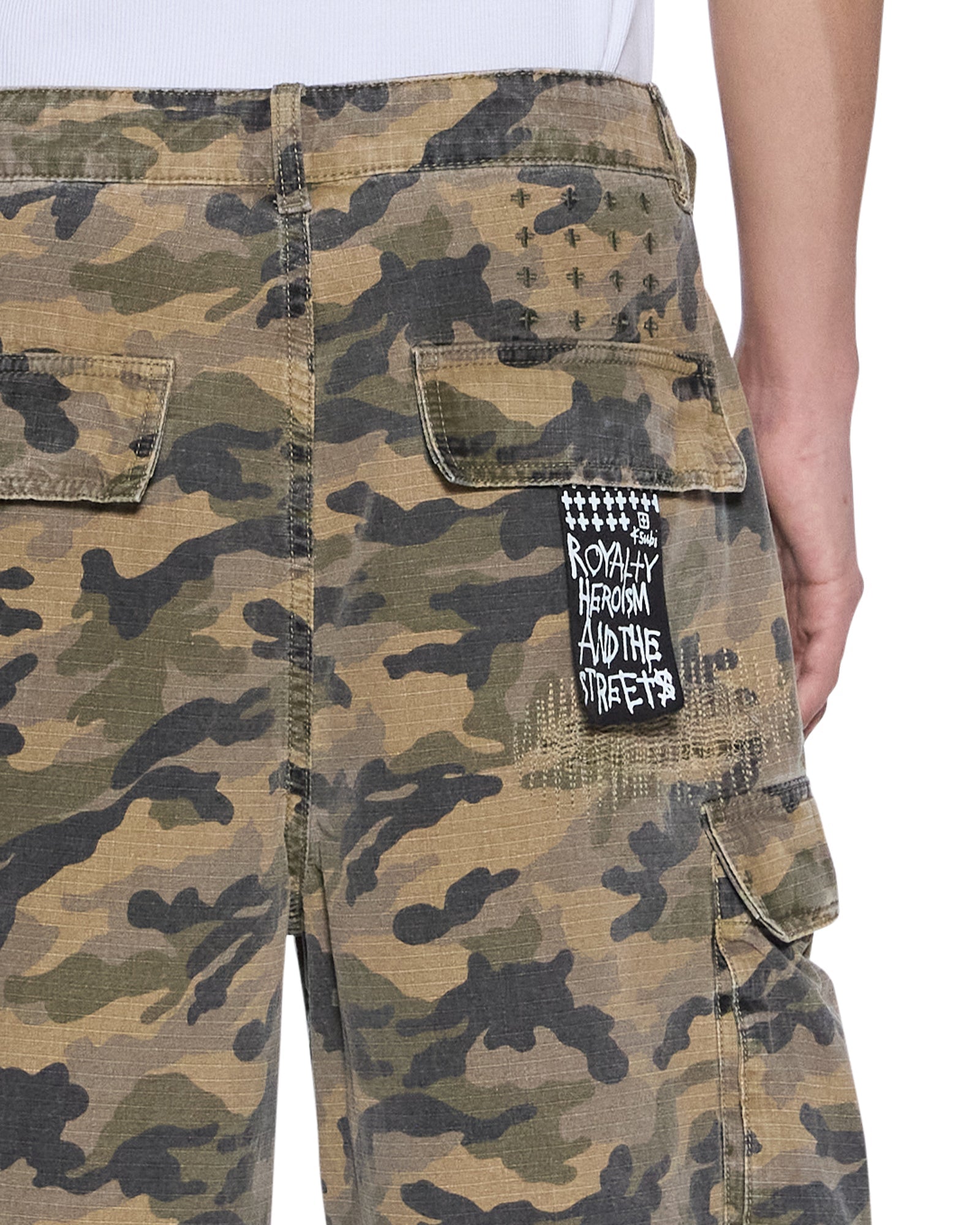 MENS  TROOP CARGO SHORT CAMO STRAIGHT WALKSHORTS