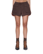 WOMENS HARPER SHORTS CHOCOLATE WALKSHORTS