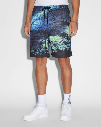 SPACE PALM MESH SHORT MULTI