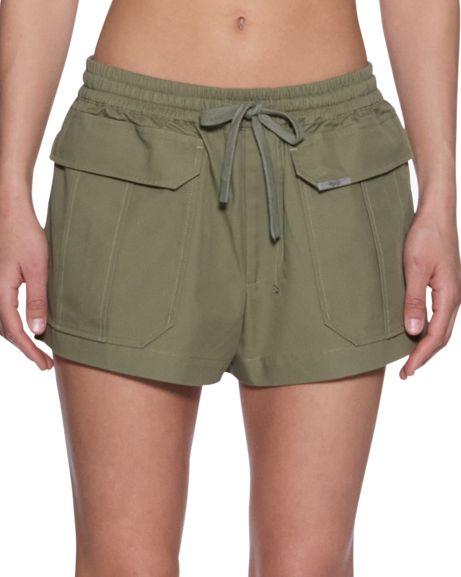 WOMENS  HARPER SHORTS KHAKI RELAXED WALKSHORTS