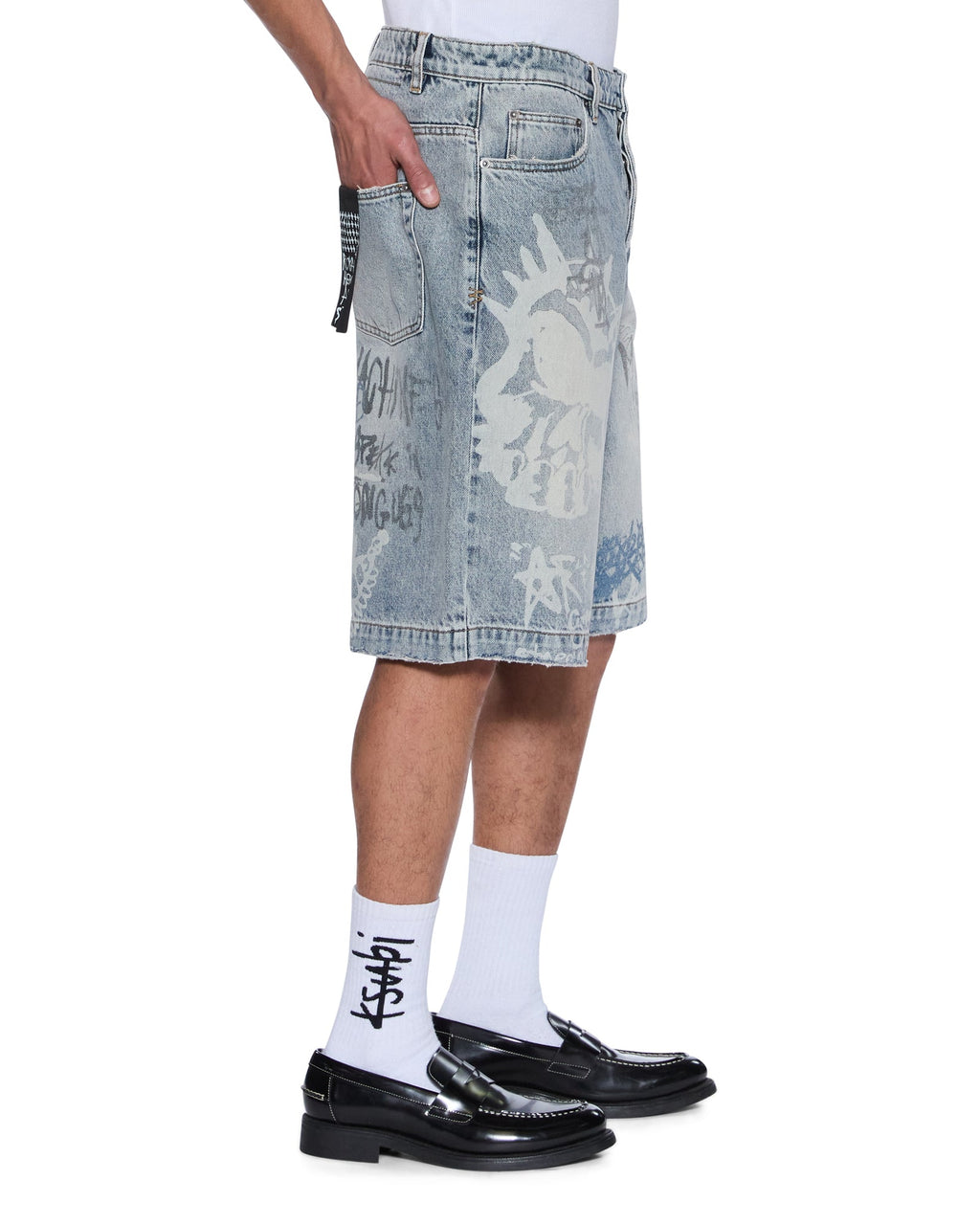 MENS MAXX SHORT ROGUE BLUE GRAFFITI WALKSHORTS