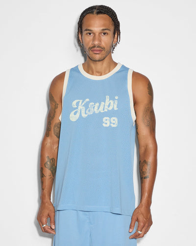 CLUBHOUSE PICK UP SINGLET BLUE