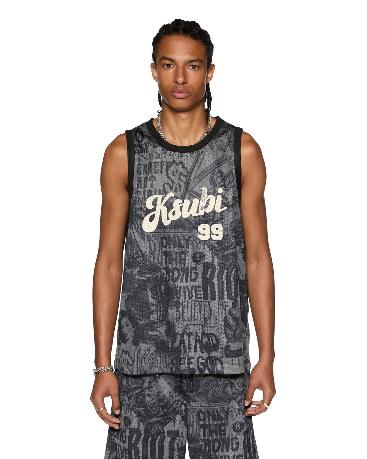 Mens Sketch Pick Up Singlet Black Relaxed Fashion Tops - Black