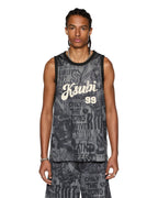 Mens Sketch Pick Up Singlet Black Relaxed Fashion Tops - Black
