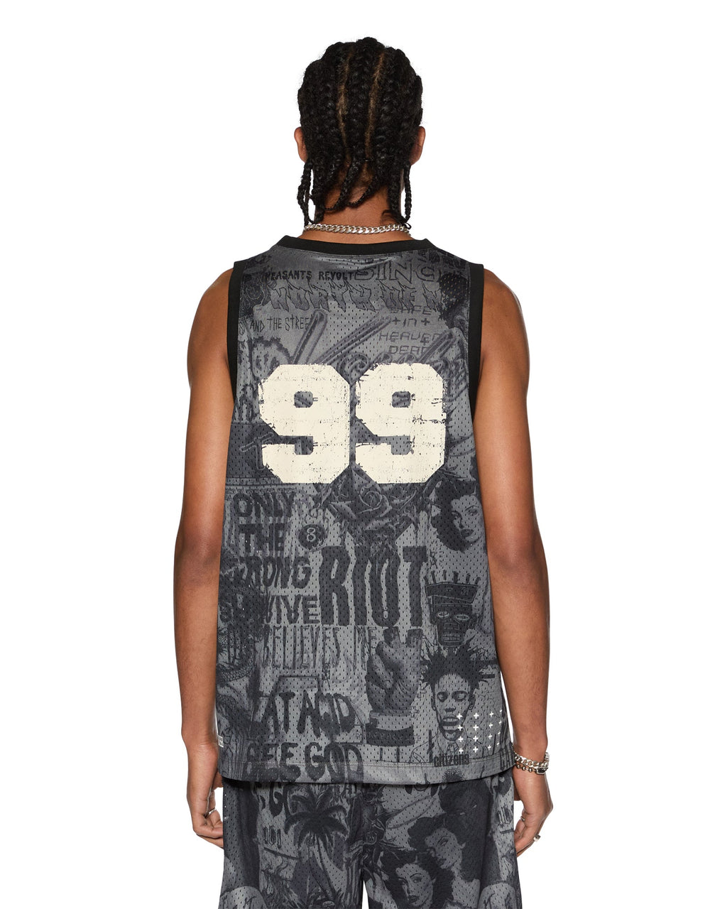 Mens Sketch Pick Up Singlet Black Relaxed Fashion Tops - Black