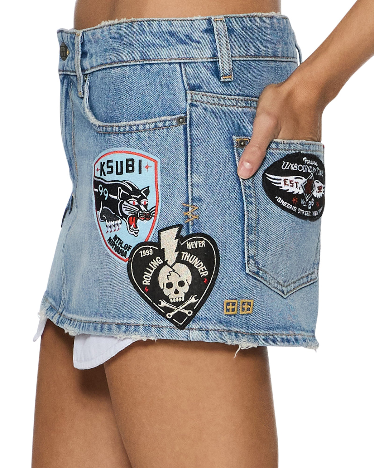 MICRO MINI SKIRT HORIZON PATCH