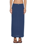 NINA MIDI SKIRT MESH GRANITE BLUE