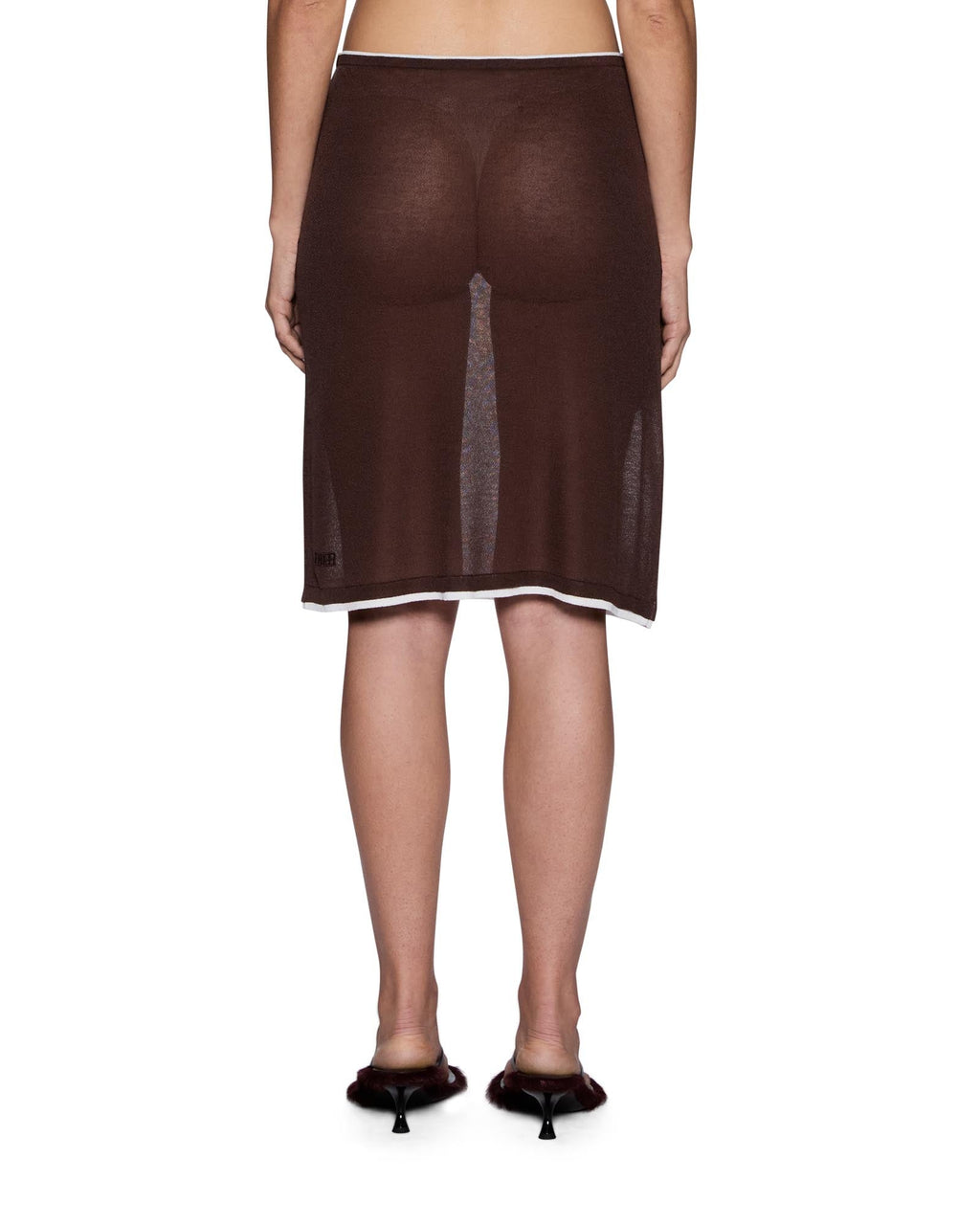 Womens Sott Layered Midi Skirt Camel Regular Skirts - Brown