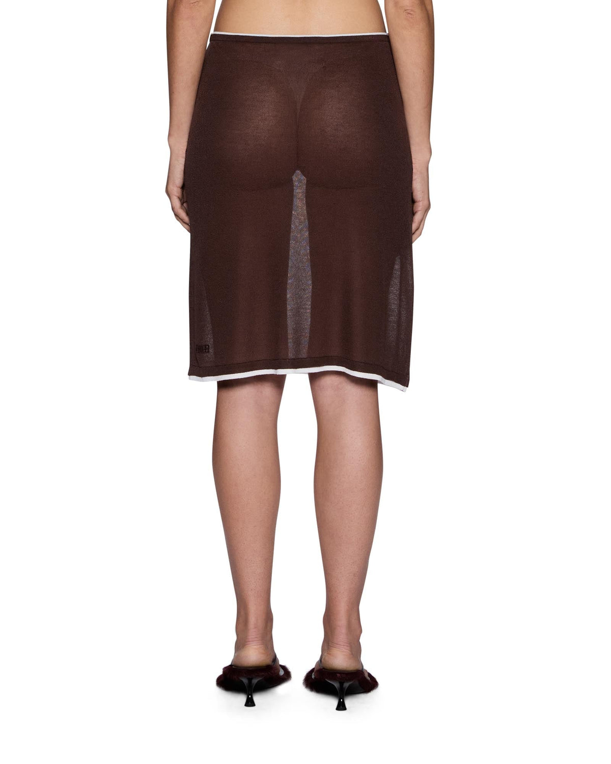Womens Sott Layered Midi Skirt Camel Regular Skirts - Brown