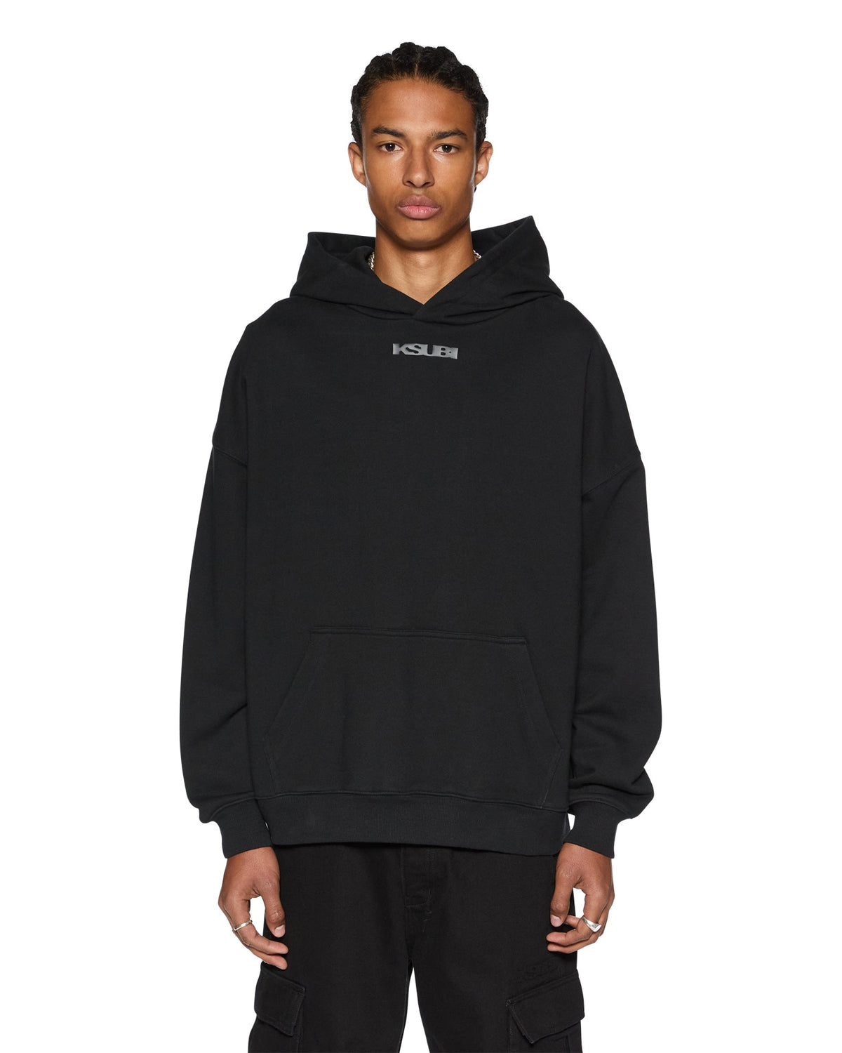 MENS SOTT EKCESS HOODIE JET BLACK FLEECE