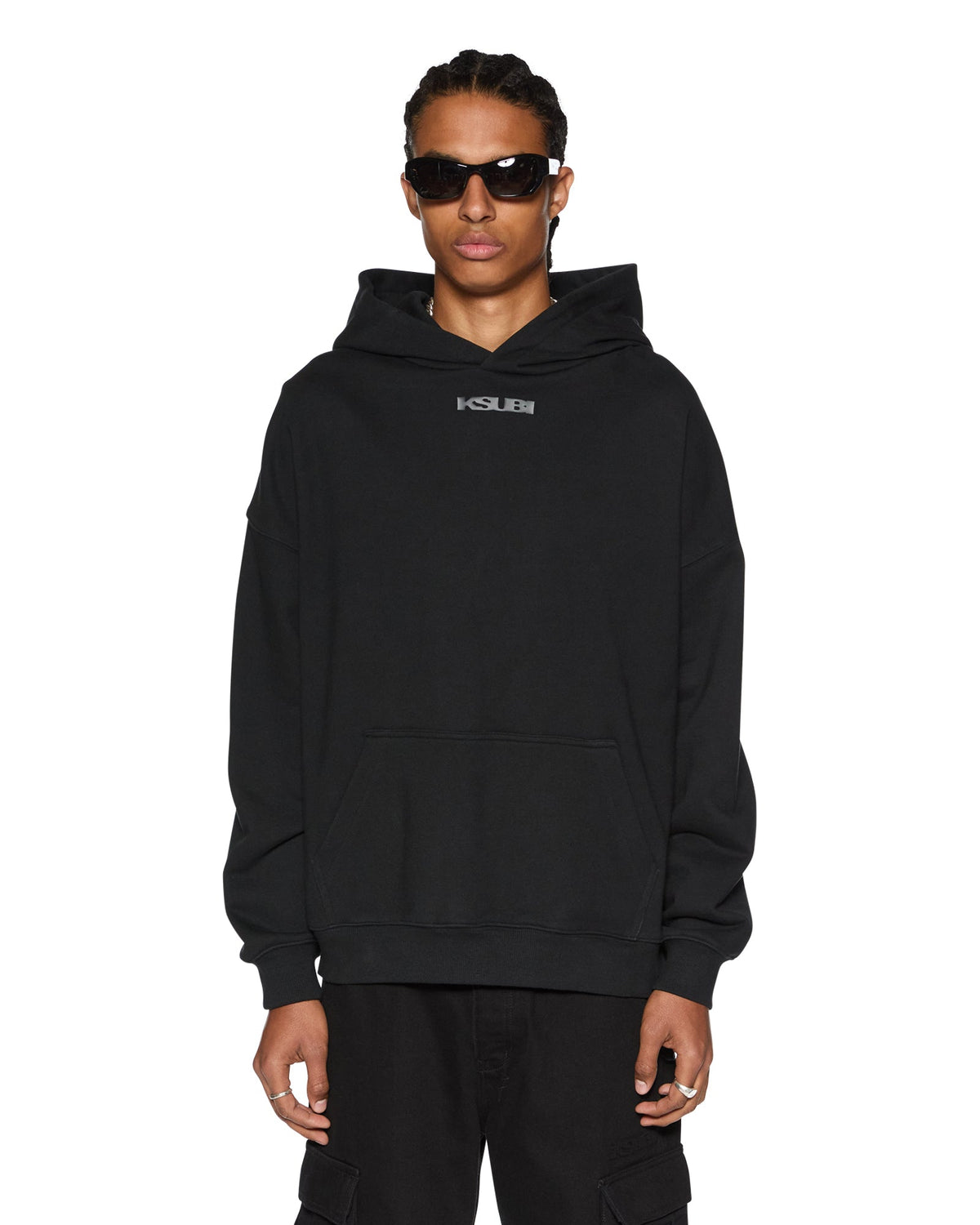 MENS SOTT EKCESS HOODIE JET BLACK FLEECE