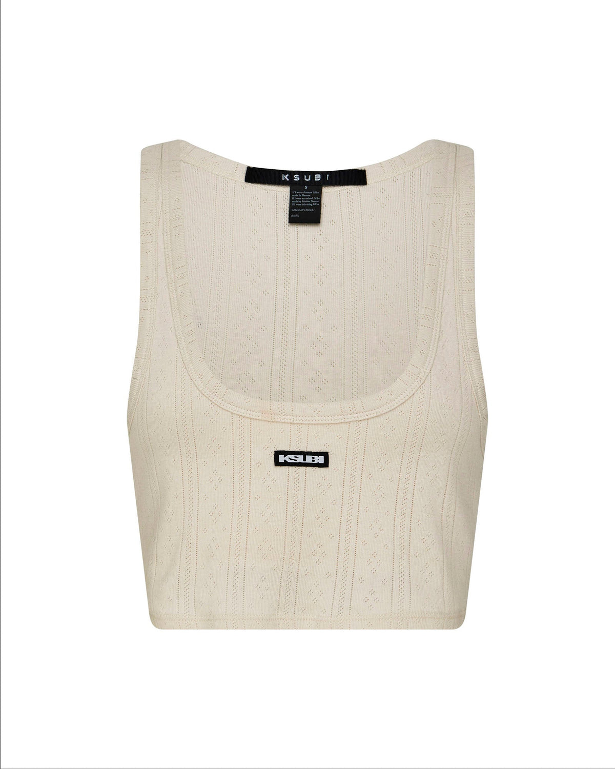 WOMENS SOTT ORIGIN CROP TANK CREAM FASHION TOPS