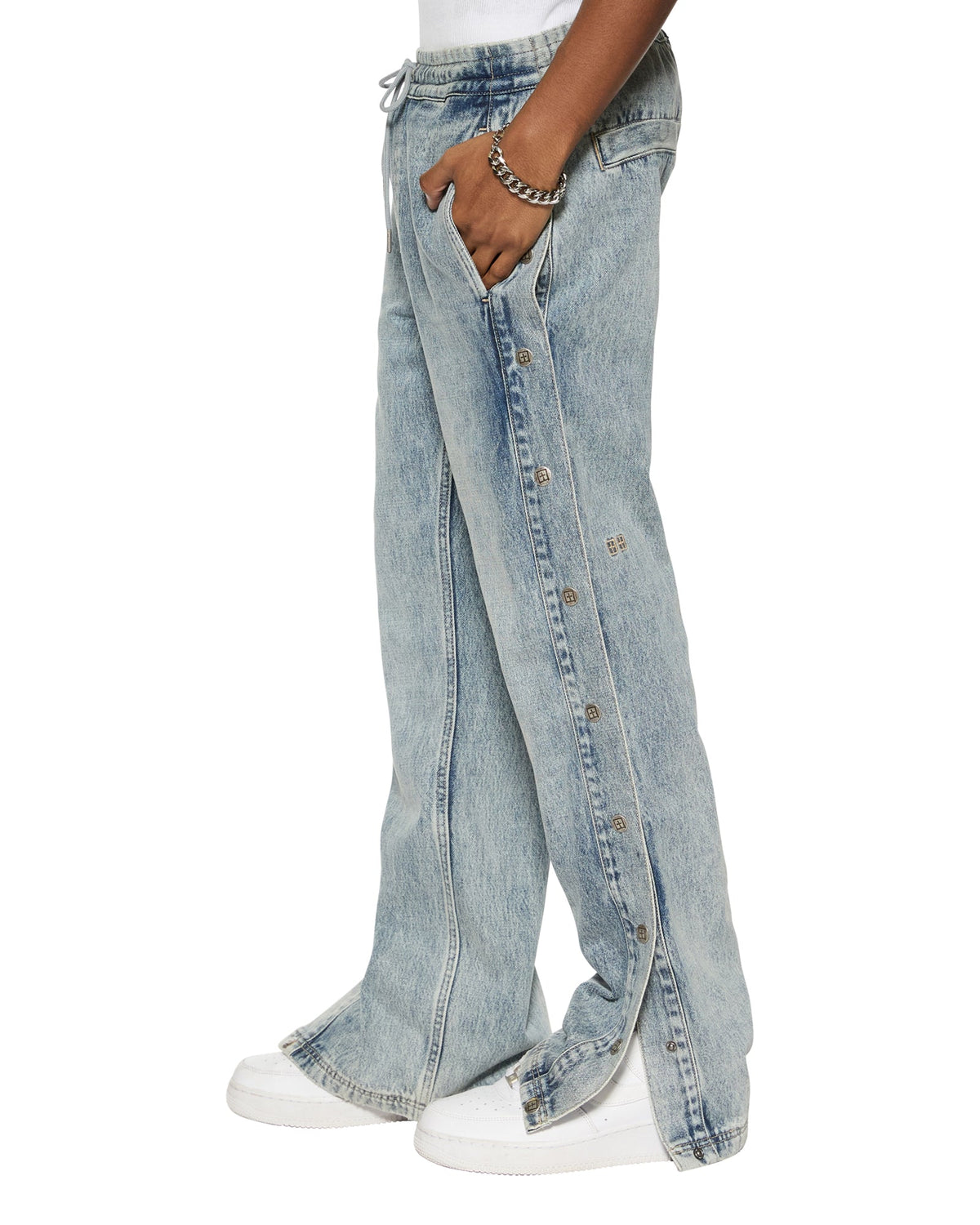 Mens Striker Snap Off Pant Lithium Relaxed Pants - Denim