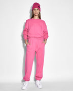 Womens 3x4 Klassic Crew Hype Pink Regular Fleece - Pink