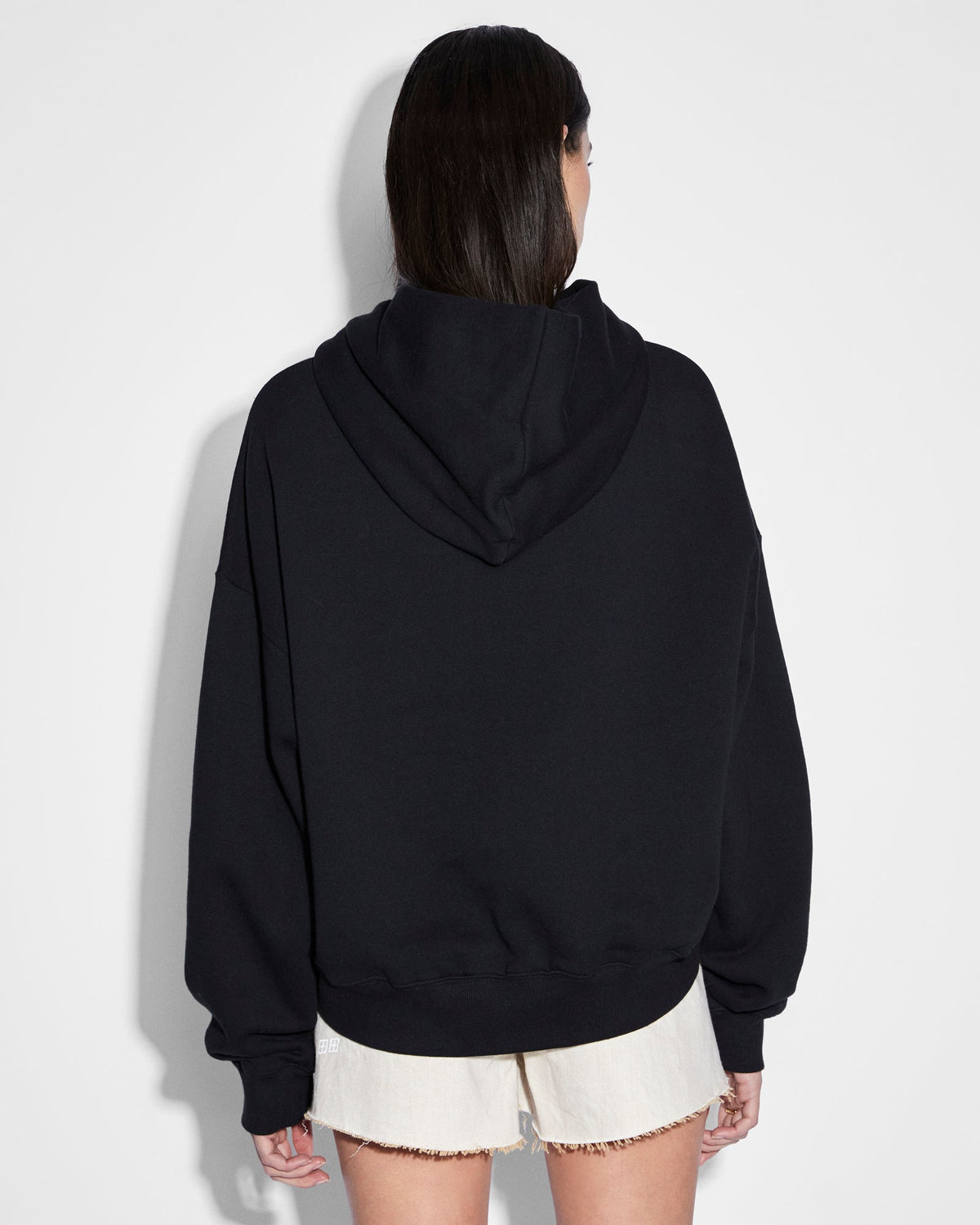 Womens Die Hard Slouch Hoodie Black Relaxed Fleece - Black
