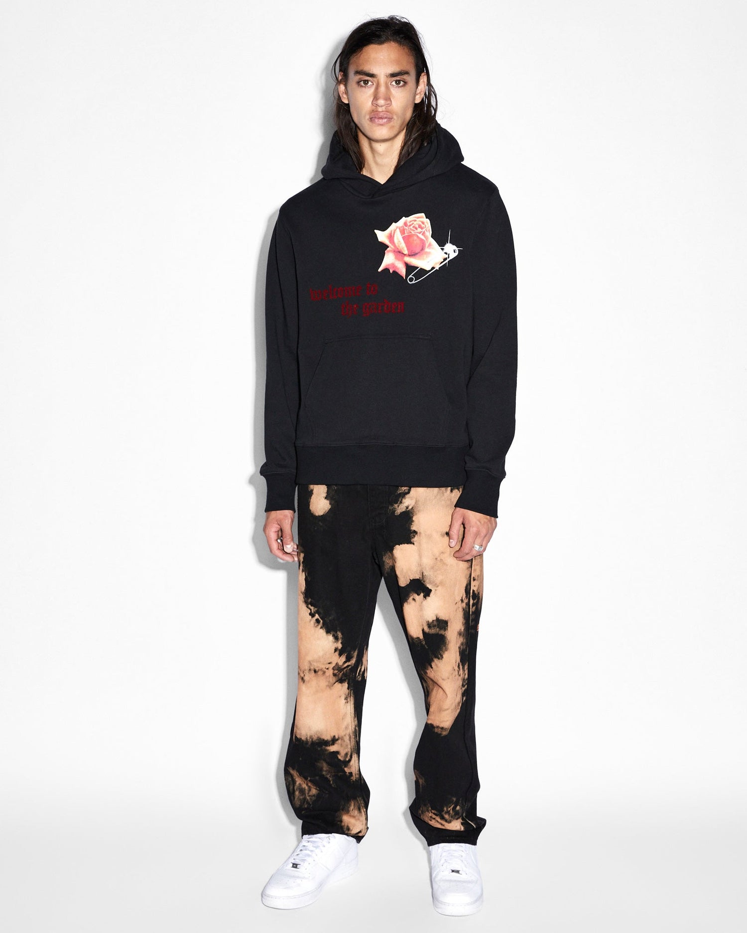 ROSE GARDEN KASH HOODIE JET BLACK