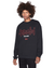 MENS  CHICAGO 4X4 BIGGIE CREW JET BLACK OVERSIZED FLEECE