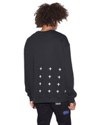 MENS NYC 4X4  BIGGIE CREW JET BLACK FLEECE