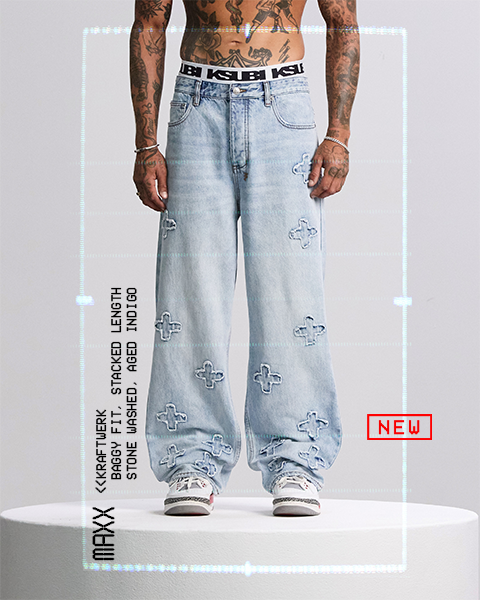 Mens Maxx Kraftwerk Baggy Denim Jeans | Ksubi ++