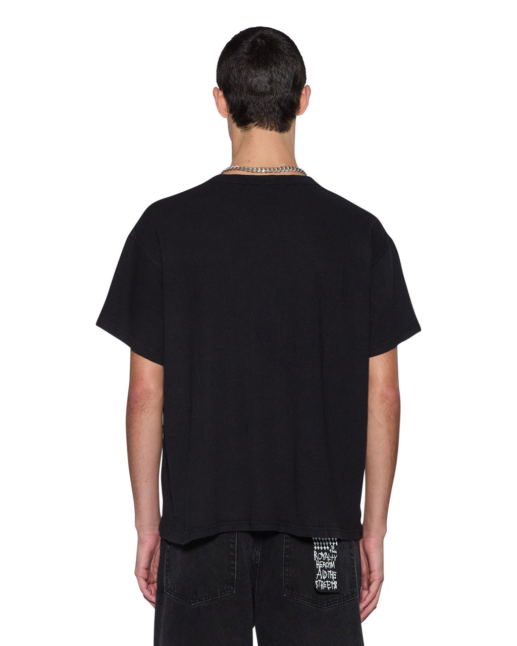 Mens Slub Sid Ss Tee Black Slim Tees - Black
