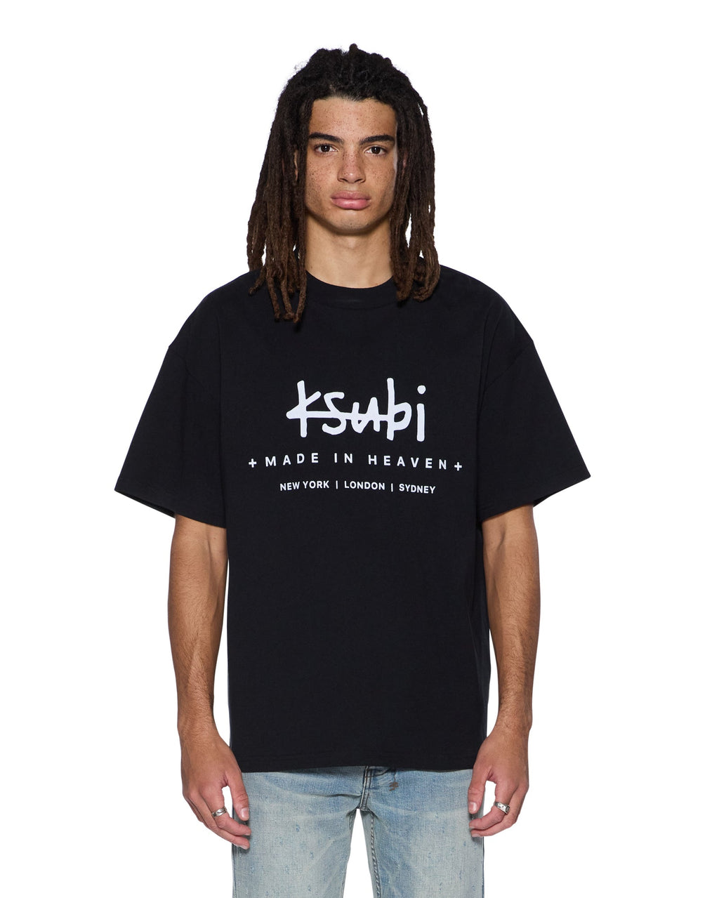 MENS PLATED EKCESS SS TEE JET BLACK TEES