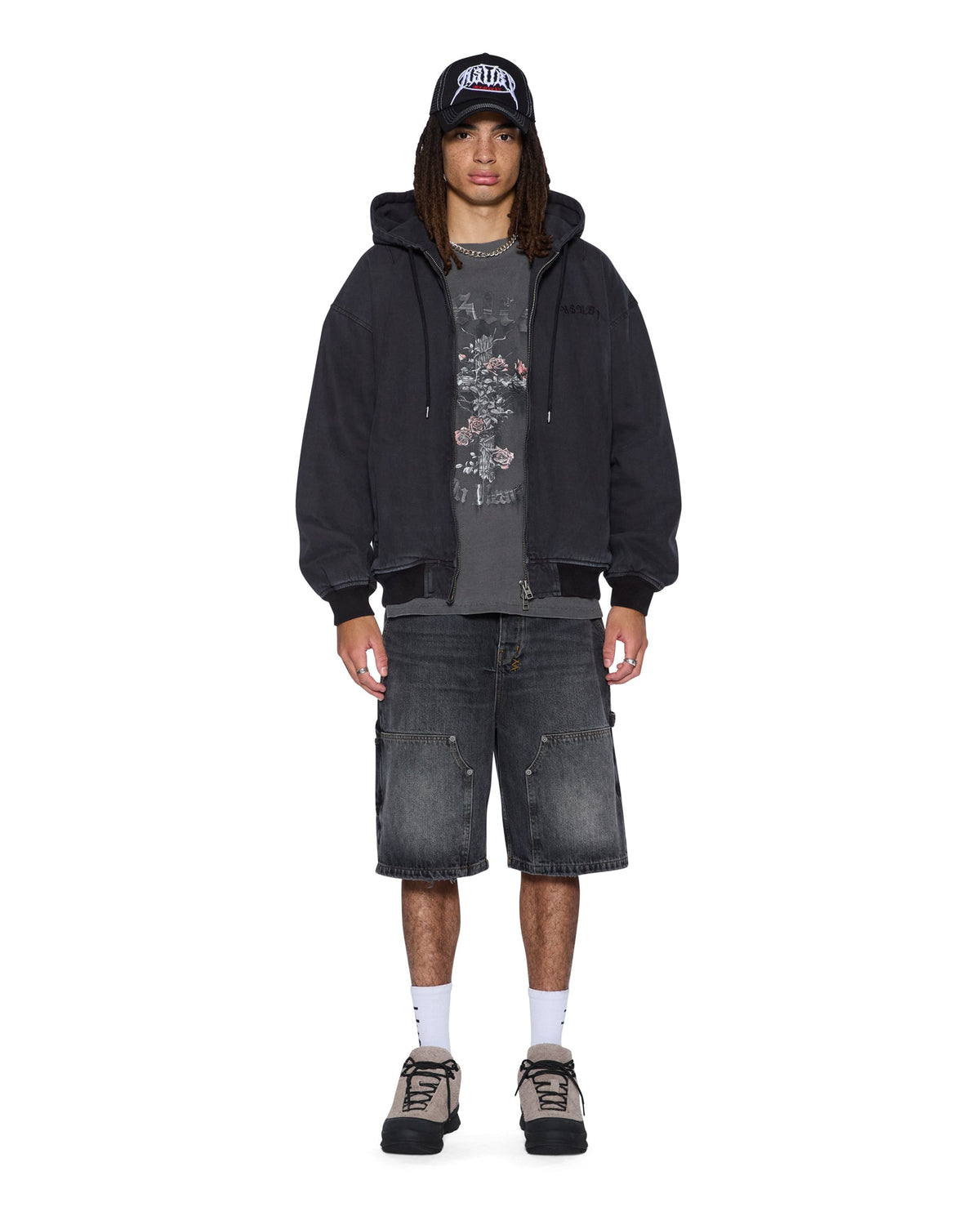 THORNED EKCESS SS TEE CHARCOAL