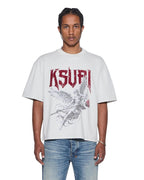 Mens Angel Halen Ss Tee Krete Baggy Tees - Grey