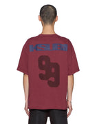 Mens Blasted Ekcess Ss Tee Ox Oversized Tees - Burgundy