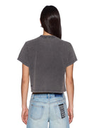 Womens Dance Shrunken Ss Tee Charcoal Fitted Tees - Grey