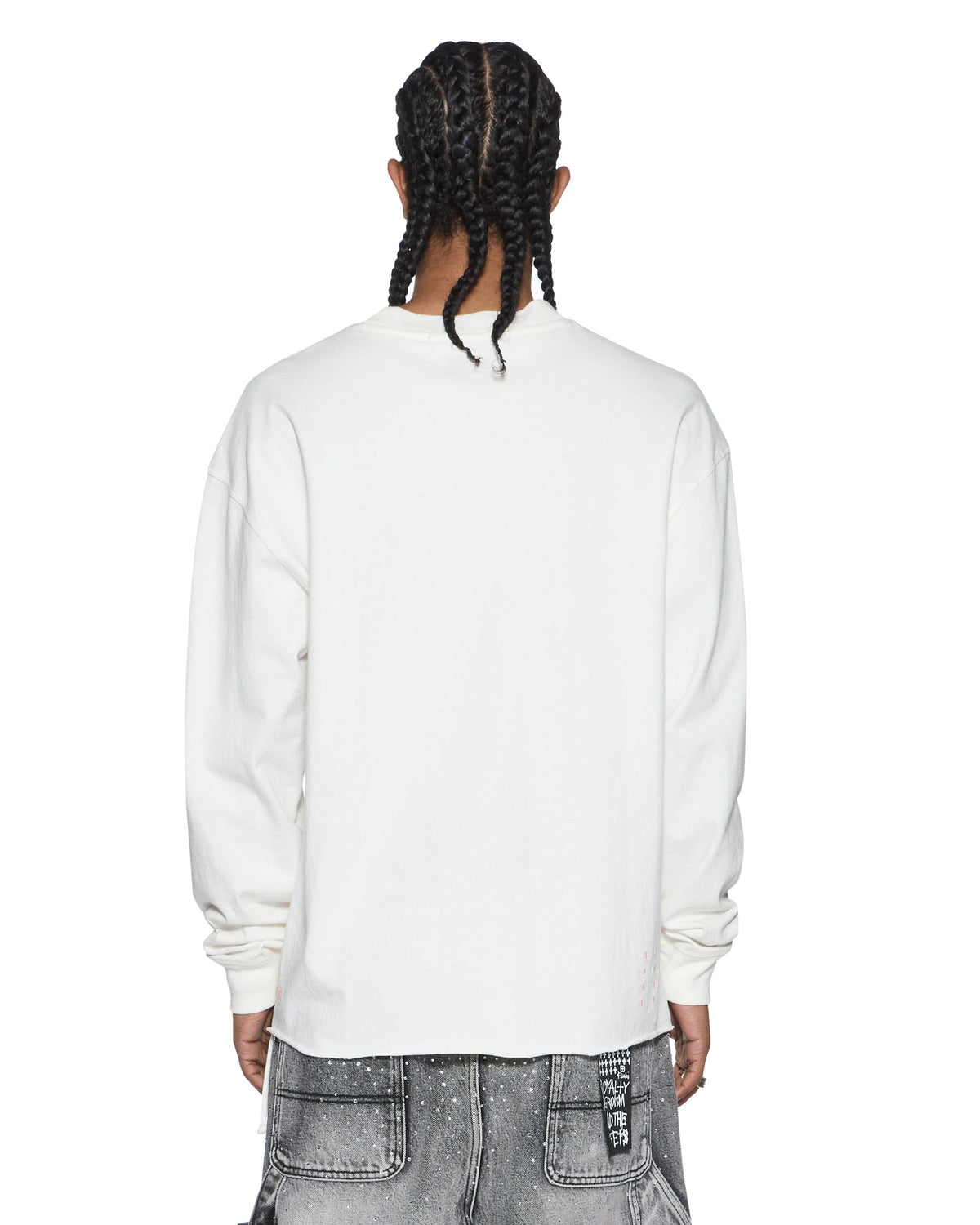 MENS LAYBEL EKCESS LS TEE TRU WHITE TEES