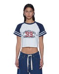 RAGLAN BOXY SS TEE VINTAGE WHITE/NAVY
