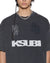 MENS  RUGGED EKCESS SS TEE BLASTED BLACK OVERSIZED TEES