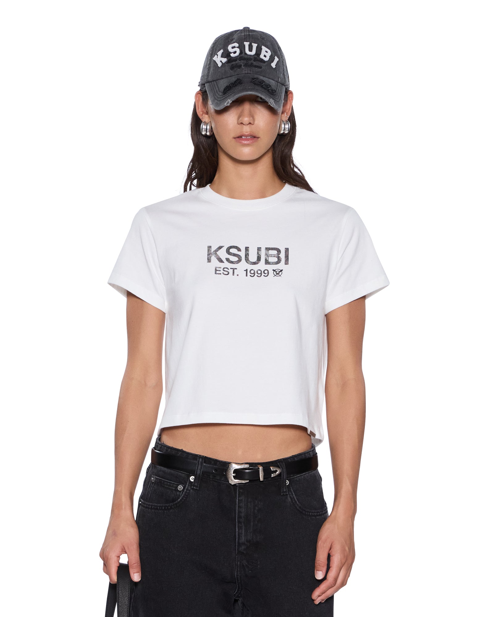 WOMENS  SHRUNKEN SS TEE VINTAGE WHITE SLIM TEES