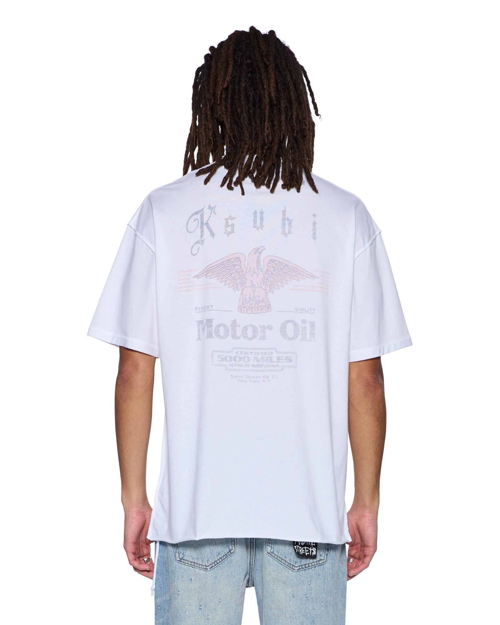 MENS  TRUCKSTOP EKCESS SS TEE SLUB WHITE OVERSIZED TEES