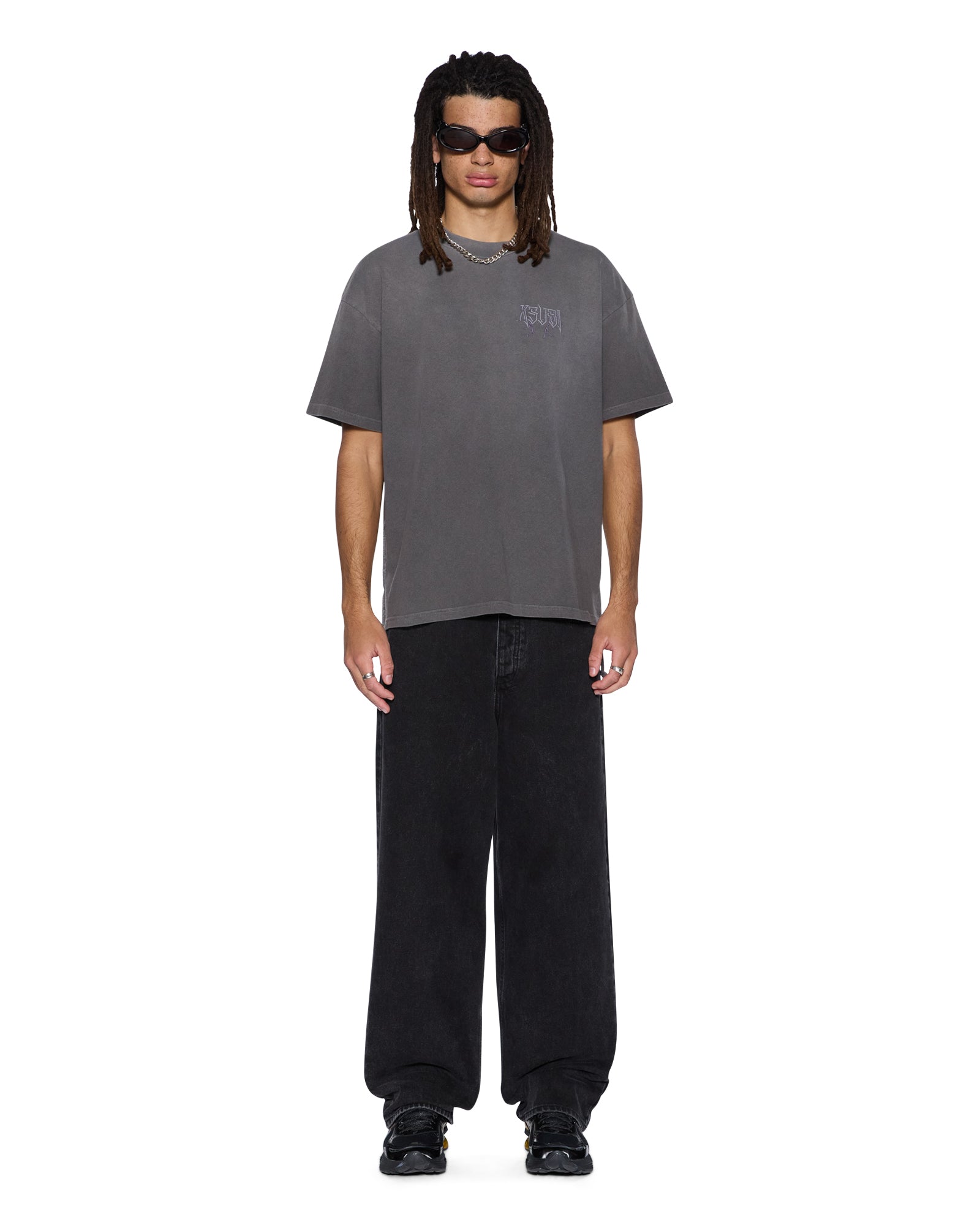 MENS  UTOPIA ANGEL EKCESS  SS TEE CHARCOAL OVERSIZED TEES