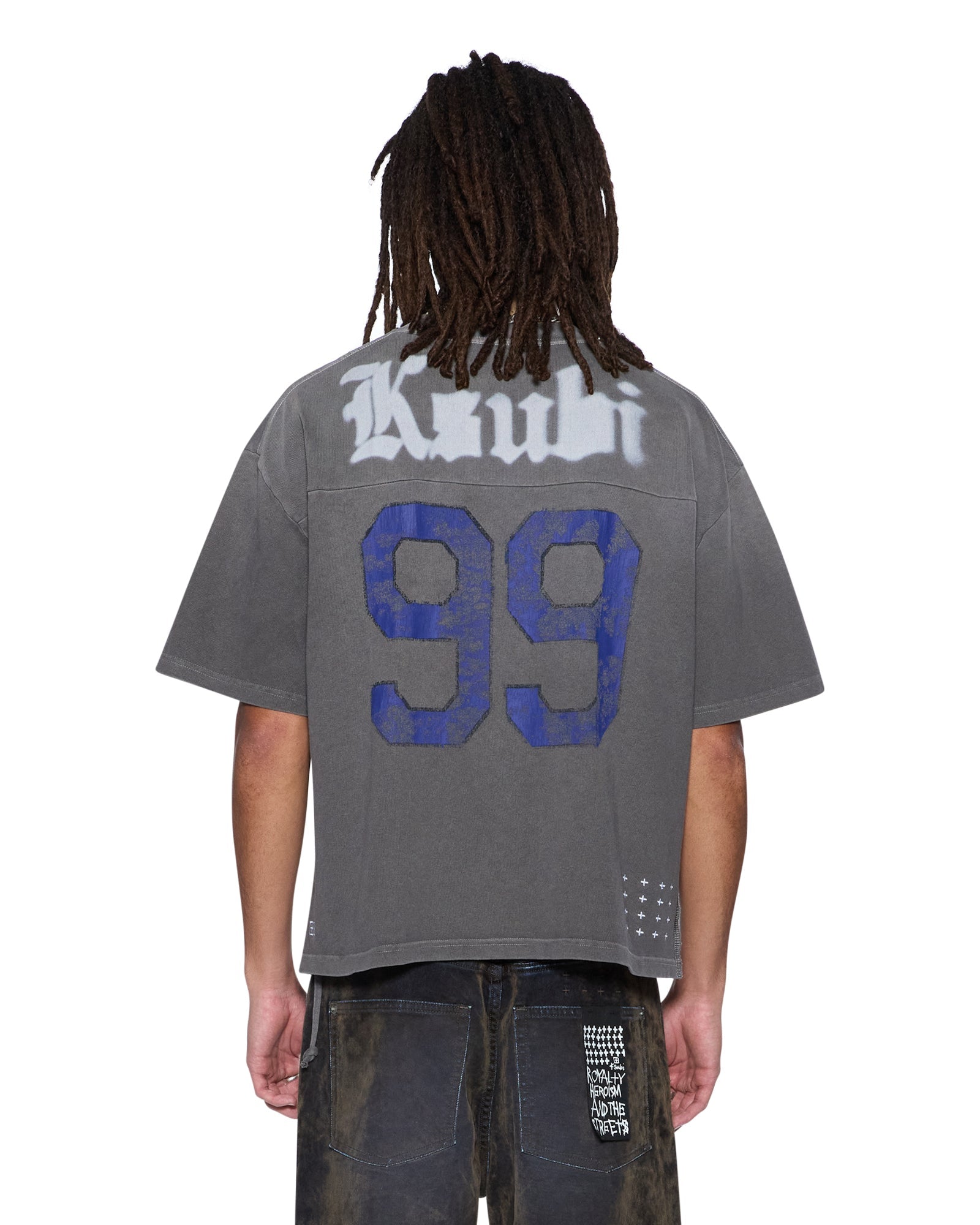 MENS  UTOPIA HALEN RAGLAN SS TEE CHARCOAL BAGGY TEES