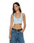 WOMENS  SOTT ORIGIN CROP TANK ICE MIST FITTED FASHION TOPS
