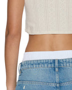 WOMENS SOTT ORIGIN CROP TANK CREAM FASHION TOPS