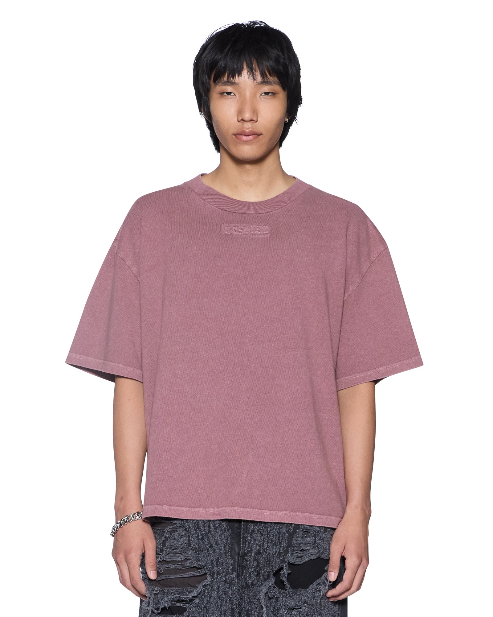 Mens Intruder Halen Ss Tee Plum Tees | Ksubi ++
