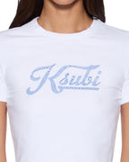 WOMENS KSUBI BLING BABY SS TEE WHITE TEES