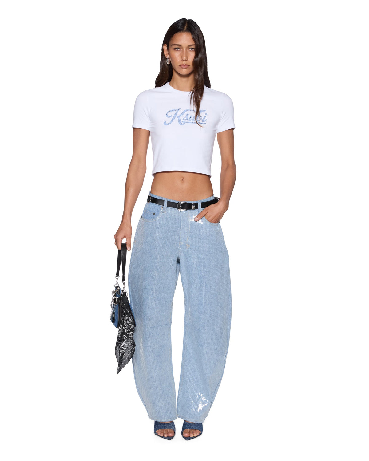 WOMENS KSUBI BLING BABY SS TEE WHITE TEES