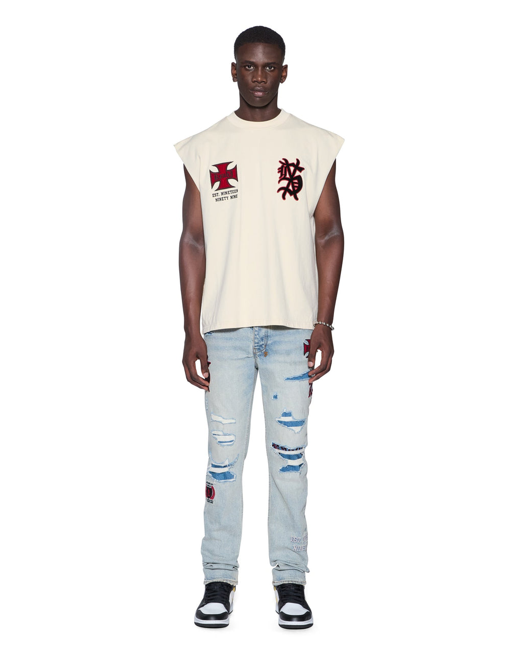 MENS LEAGUE EKCESS CUT OFF DESERT TEES