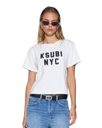 WOMENS NYC SHRUNKEN SS TEE WHITE TEES