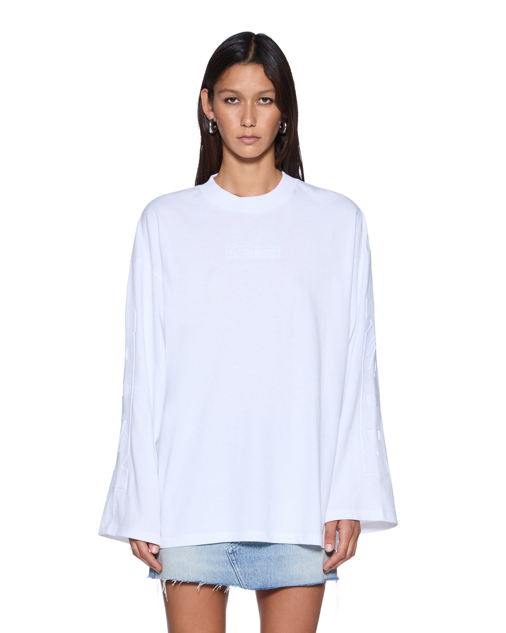 WOMENS SOTT ALTAR BOYFRIEND LS TEE WHITE TEES