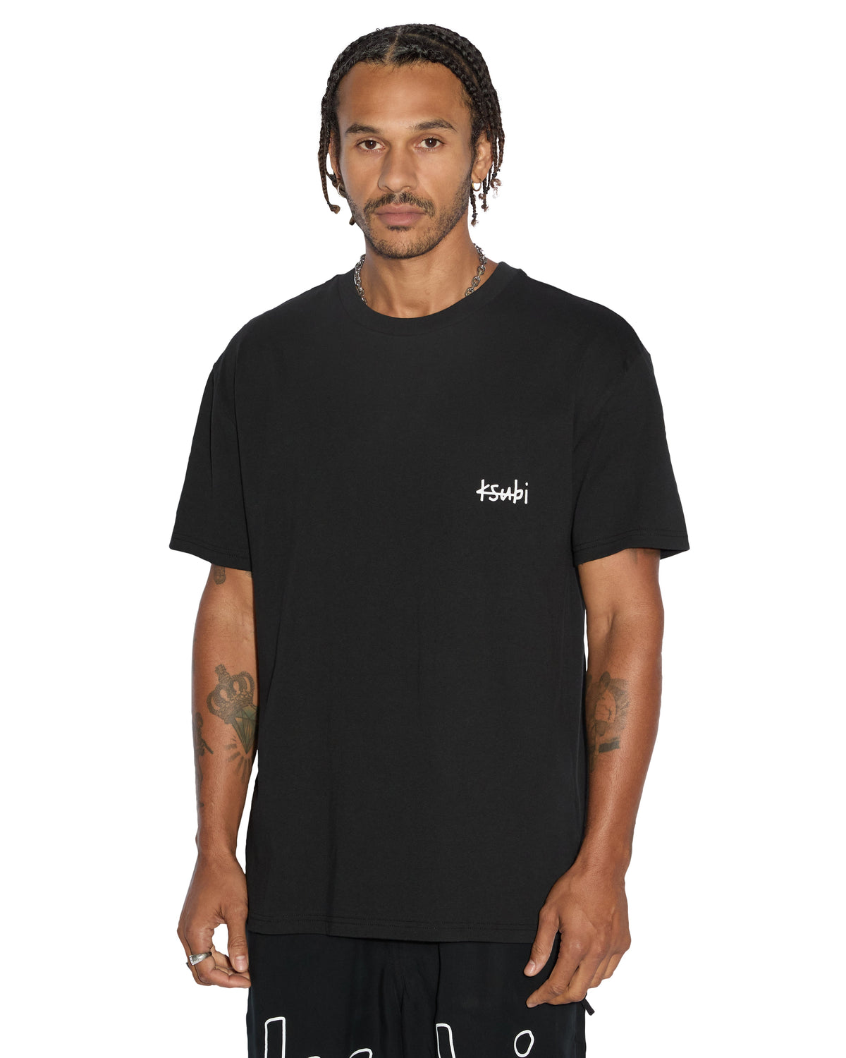Mens All Day Biggie Ss Tee Jet Black Tees | Ksubi ++