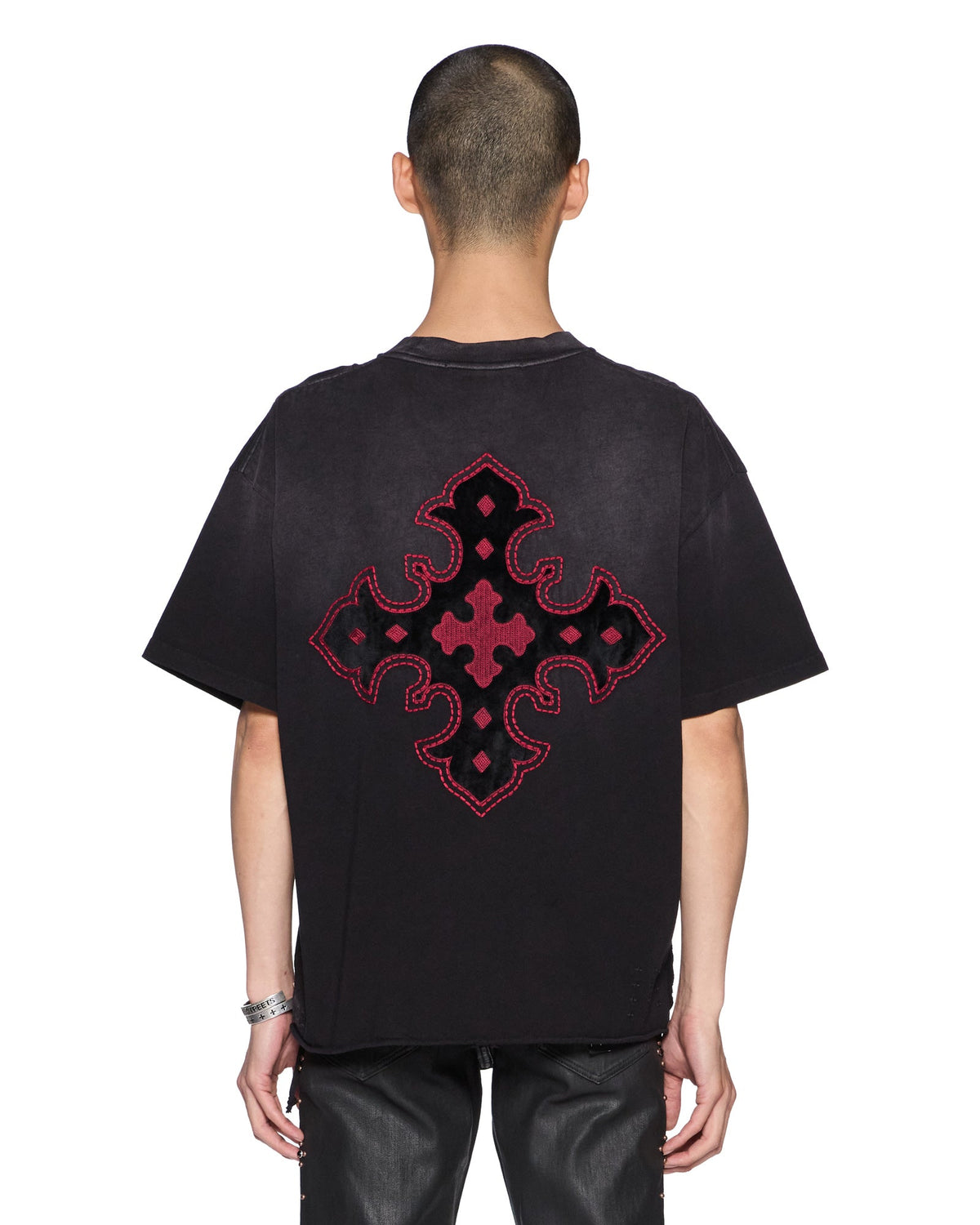 Mens Kstudio Halen Ss Tee Black Fade Baggy Tees - Black