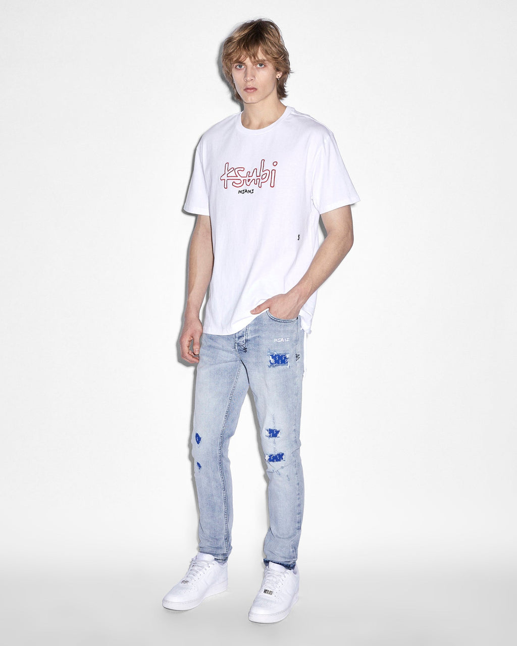 MENS MIAMI 4X4 BIGGIE SS TEE TRU WHITE TEES