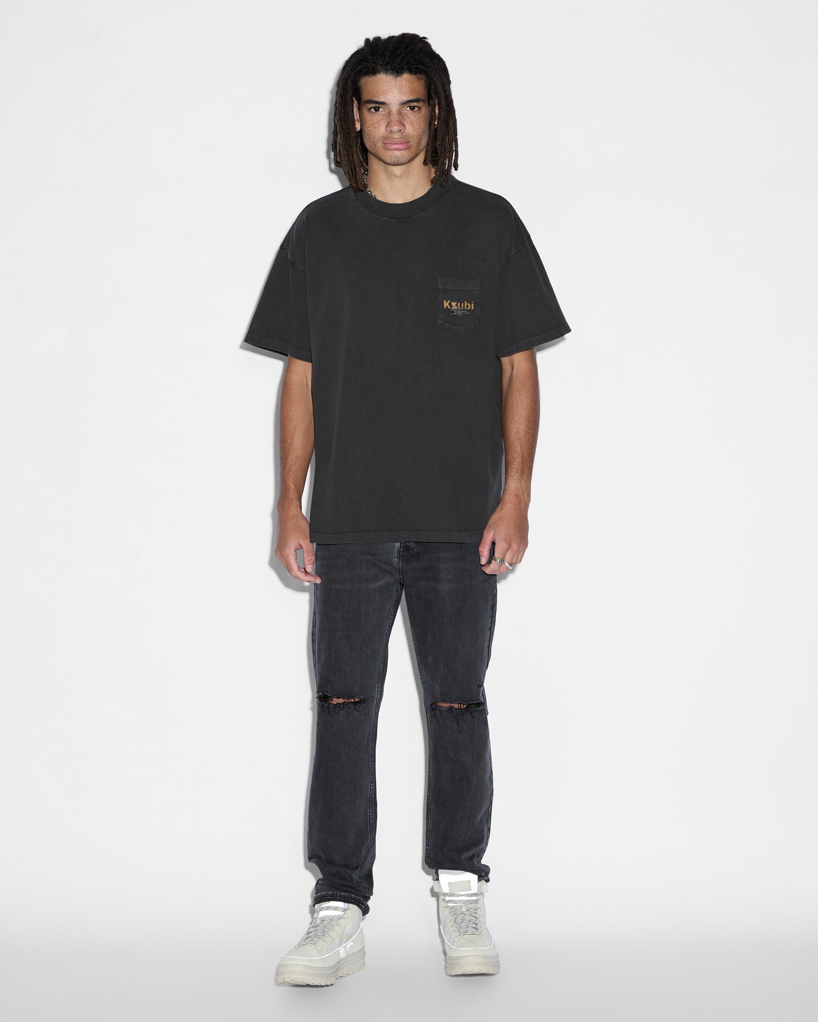 MILLS POCKET SS TEE FADED BLACK