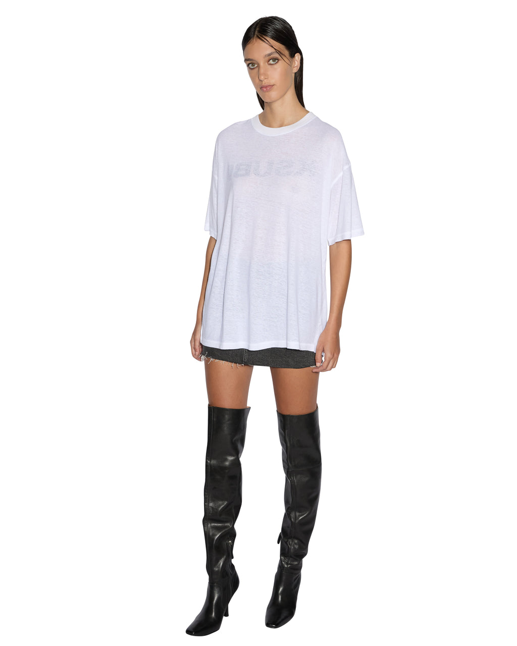 Womens Reverse It Oh G Ss Tee White Oversized Tees - White