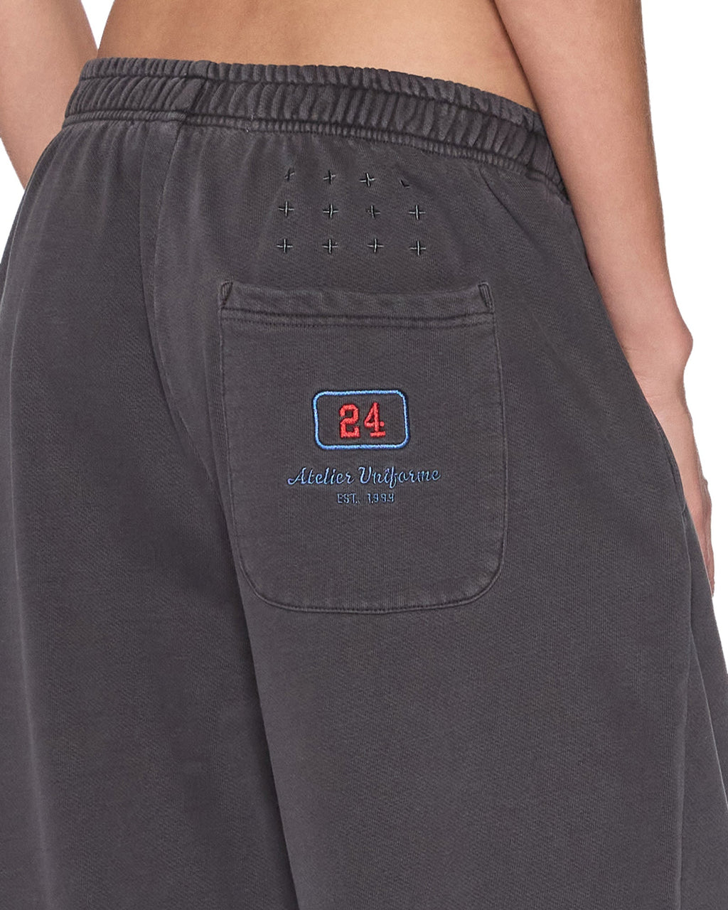 Womens Boyfriend Trakpant Washed Black Oversized Pants - Black